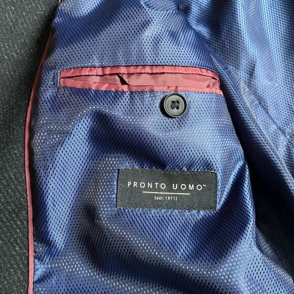 Pronto Uomo Long Wool Blend Blazer Coat - Picture 11 of 12